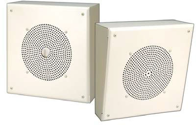 Bogen Self-Amplified Metal Box Speakers Public Address Equipment