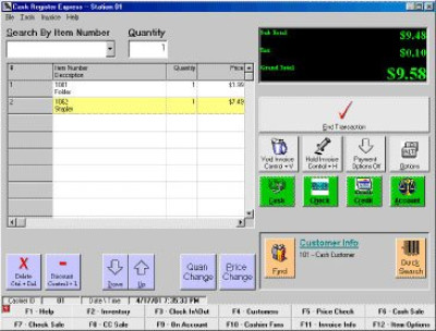 pcAmerica Cash Register Express Wasp POS Software