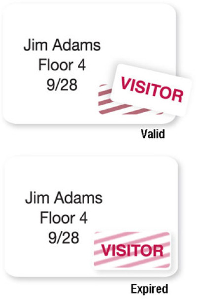 Brady Visitor Badges Access Control Cards