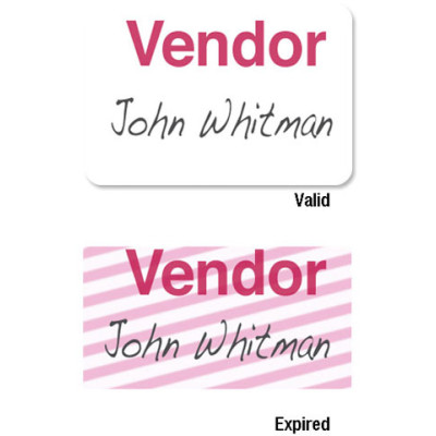 Brady Visitor Badges Access Control Cards