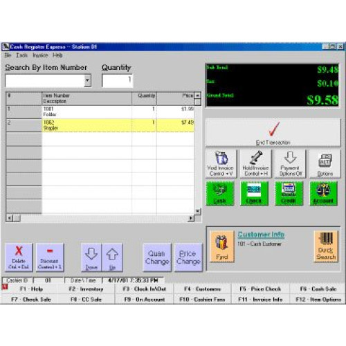 Cash Register Express Cash Register Express Wasp POS Software