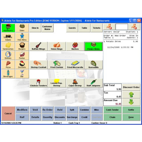 Aldelo Restaurant Wasp POS Software